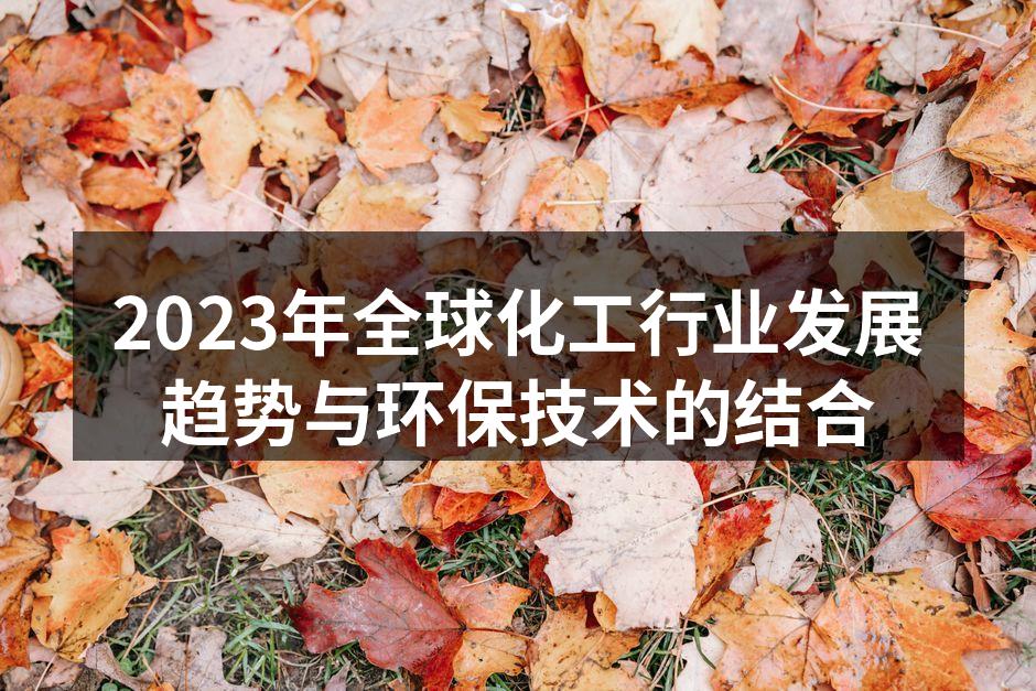 2023年全球化工行业发展趋势与环保技术的结合